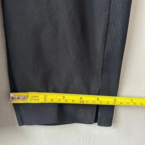 Athleta Brooklyn Ankle Pants Black Womens Size 00 Rib Panel Athleisure Travel - Picture 11 of 11